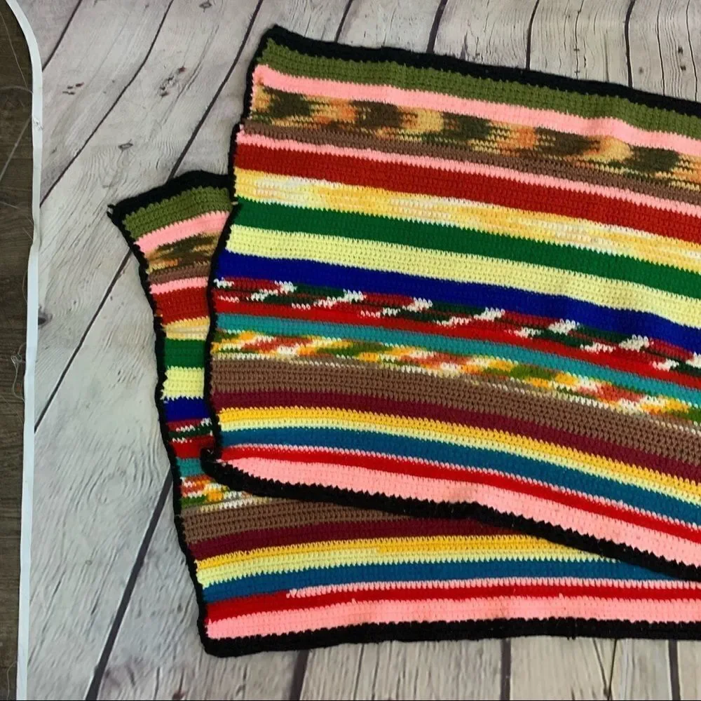 Handmade lap afghan 27 inches by 76 inches